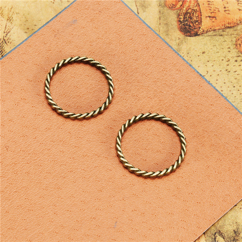 20mm Twisted Ring Alloy Connector for DIY Jewelry