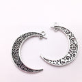 Vintage Zinc Alloy Hollow Moon Star Charm Pendant for DIY Necklace Keychain Jewelry