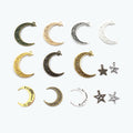 Gold-Tone Moon Metal Charms with 12 Listed Options view 1