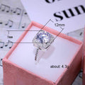 Silver Cushion Halo Pavé Ring In A Polished Decorative Design view 5