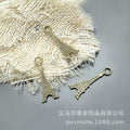Double-Sided Tower Alloy Charm Pendant 32x12mm