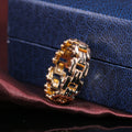Open Link Band Ring In Silver Gold Or Rose Gold Tone view 4