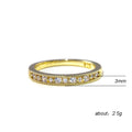 Gold-Tone Slim Bow Ring With Clear Crystal Accents view 5