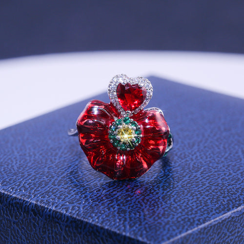 Decorative ring shown in angled product view