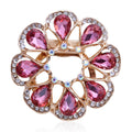 Flower Crystal Scarf Clip Brooch Clear Multicolor Two Styles view 1