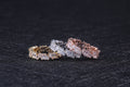 Irregular Vertical Crystal Eternity Ring in Three Tones view 4