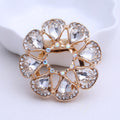 Flower Crystal Scarf Clip Brooch Clear Multicolor Two Styles view 6