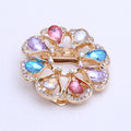 Flower Crystal Scarf Clip Brooch Clear Multicolor Two Styles view 2