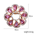 Flower Crystal Scarf Clip Brooch Clear Multicolor Two Styles view 5