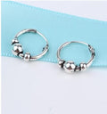 Antique Silver Tone Small Hoop Earrings in Six Textured Designs view 9