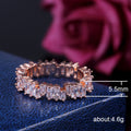 Irregular Vertical Crystal Eternity Ring in Three Tones view 5