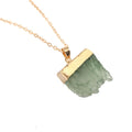 Gold Tone Raw Crystal Cluster Pendant Necklaces in Two Colors view 6