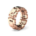Open Link Band Ring In Silver Gold Or Rose Gold Tone view 7