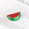 Red Green Watermelon Enamel Metal Brooch Pin for Jackets and Lapels view 3