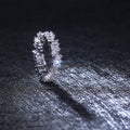 Irregular Vertical Crystal Eternity Ring in Three Tones view 3