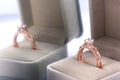 Rose Gold Tone Round Solitaire Ring With Scrollwork Band view 4