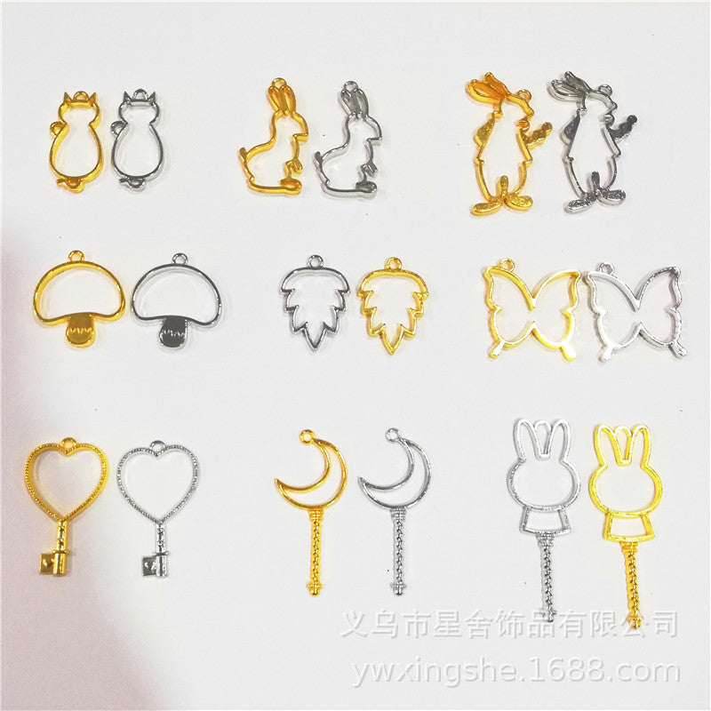 Alloy UV Resin Charm Frames for DIY Jewelry