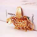 Red Bird Keychain With Clear Rhinestones And Gold-Tone Metal view 4