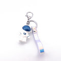 Astronaut Figural Keychains with Iridescent Straps in Two Colors view 5