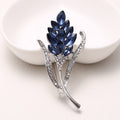 Blue Glass Floral and Leaf Brooch Collection with 17 Designs view 7