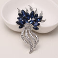 Blue Glass Floral and Leaf Brooch Collection with 17 Designs view 12