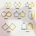Geometric Open Bezel Pendant Frames for UV Resin DIY Jewelry