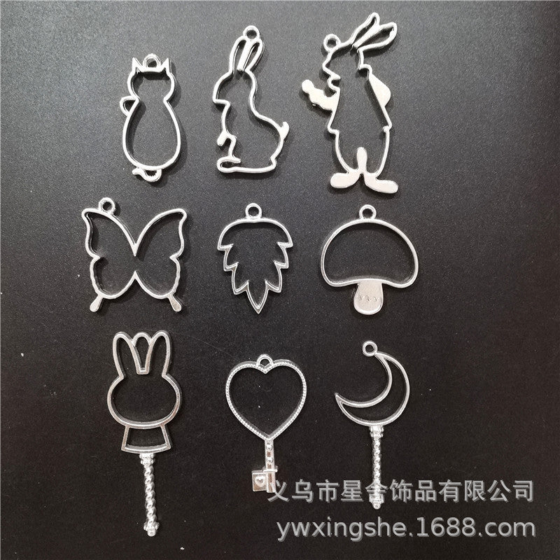 Alloy UV Resin Charm Frames for DIY Jewelry