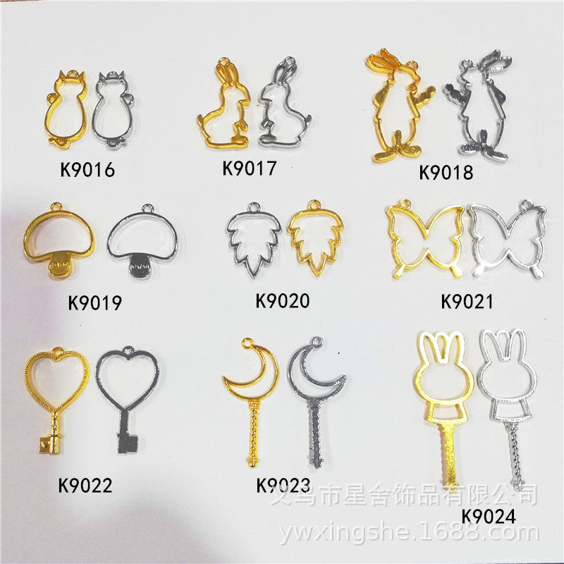 Alloy UV Resin Charm Frames for DIY Jewelry