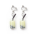Mini Bubble Tea Cup No Piercing Novelty Clip Earrings view 7