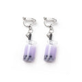 Mini Bubble Tea Cup No Piercing Novelty Clip Earrings view 10