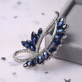 Blue Glass Floral and Leaf Brooch Collection with 17 Designs view 5