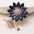 Blue Glass Floral and Leaf Brooch Collection with 17 Designs view 9