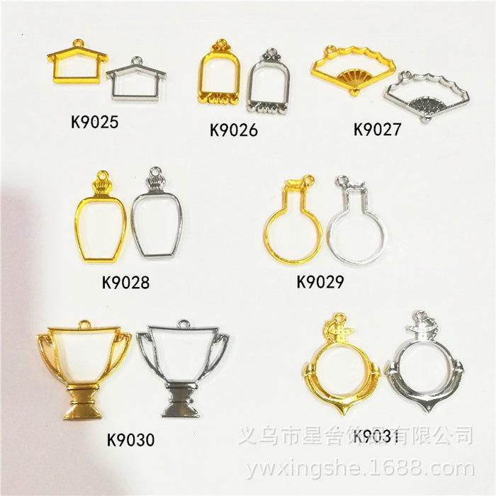 Open Bezel Metal Frames for UV Resin DIY Jewelry