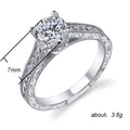Silver and Gold Tone Halo Rings with Clear Round Stones view 5