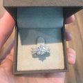 Triple Row Crossover Ring With Round Clear Center Stone view 4