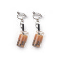 Mini Bubble Tea Cup No Piercing Novelty Clip Earrings view 6