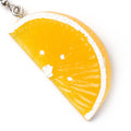 Bright Orange Slice Novelty Silver Hook Drop Earrings view 3