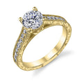 Silver and Gold Tone Halo Rings with Clear Round Stones view 2