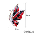 Gold Tone Enamel Butterfly Rhinestone Brooch Four Colors view 5