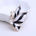 Gold Tone Enamel Butterfly Rhinestone Brooch Four Colors view 6