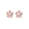 Pink Flower Studs