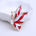Gold Tone Enamel Butterfly Rhinestone Brooch Four Colors view 9