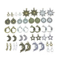 Metallic Moon and Sun Metal Charms for Jewelry and Craft Projects view 1