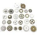 Vintage Metallic Gear Metal Charms for Jewelry and Craft Projects view 5