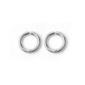 Three Silver No Piercing Minimal Hoop Clip Earrings view 5