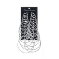Silver Thin Metal Multi Size Open Hoop Earrings Assorted Set view 5