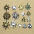 Antique Silver Sun and Moon Metal Charms with 15 Listed Options view 2