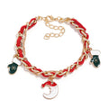 Christmas Charm Ribbon Chain Bracelets in Three Styles view 5