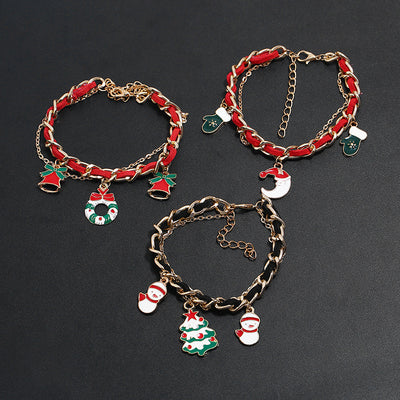 Primary supplied view of Christmas charm chain bracelets