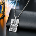 Antique Silver Tone Occult Plaque Pendant Necklaces in Ten Designs view 7